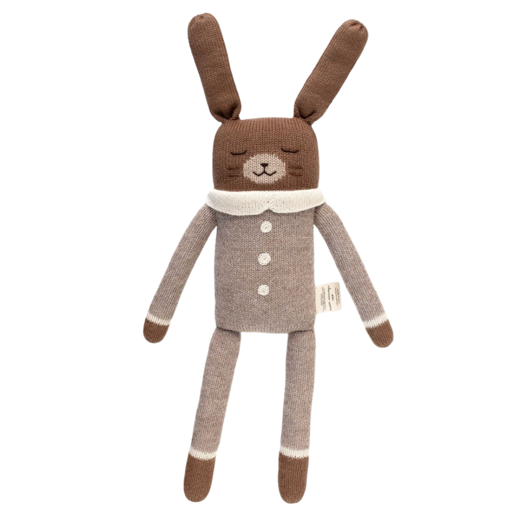 Doudou lapin avoine 42cm