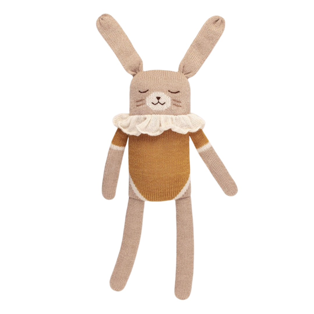 Doudou lapin ocre 42cm – Image 2