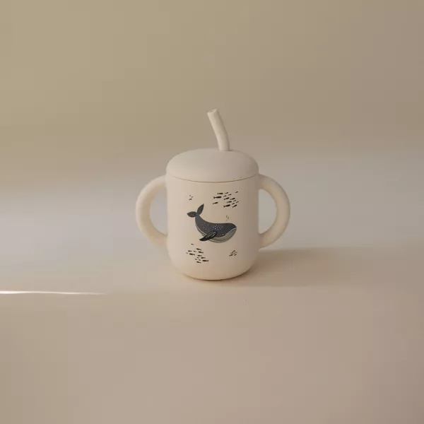 Verre d’apprentissage en silicone – whales – Image 3