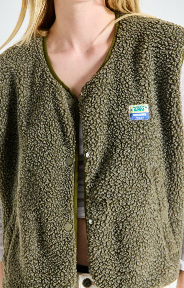 Veste ample sans manche Hocktown – Kaki Varan chiné – Image 3