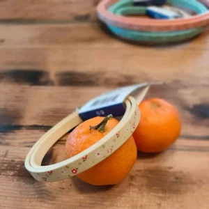 Tambour à broder « Liberty » DMC 7,5 cm jaune paille