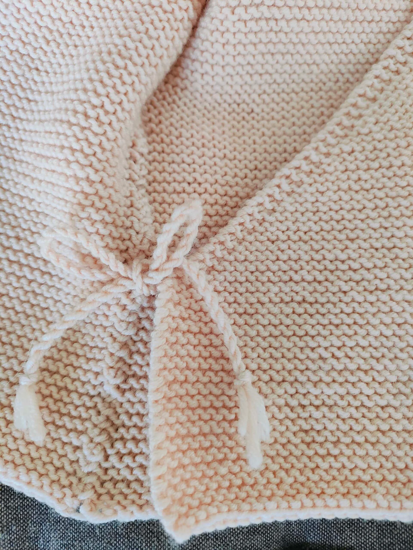 Ensemble « Eglantine » brassière cache-cœur et chaussons ballerines en pur mérinos – Tailles 0-3 mois et 3-6 mois – Nombreux coloris – Image 9