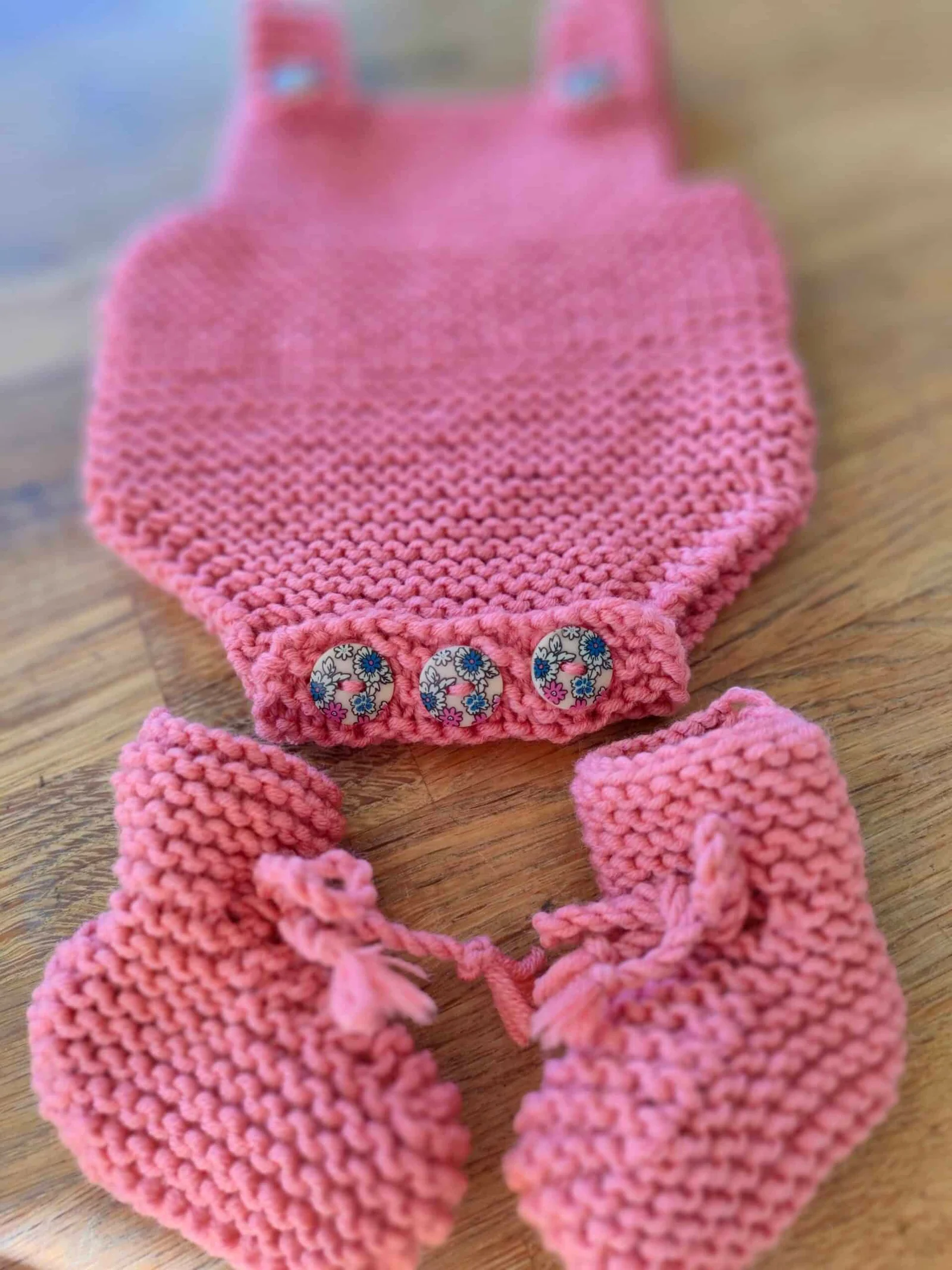 Ensemble « petit lutin » barboteuse et chaussons montants en pur mérinos – Tailles 0 à 6 mois – Nombreux coloris – Image 7