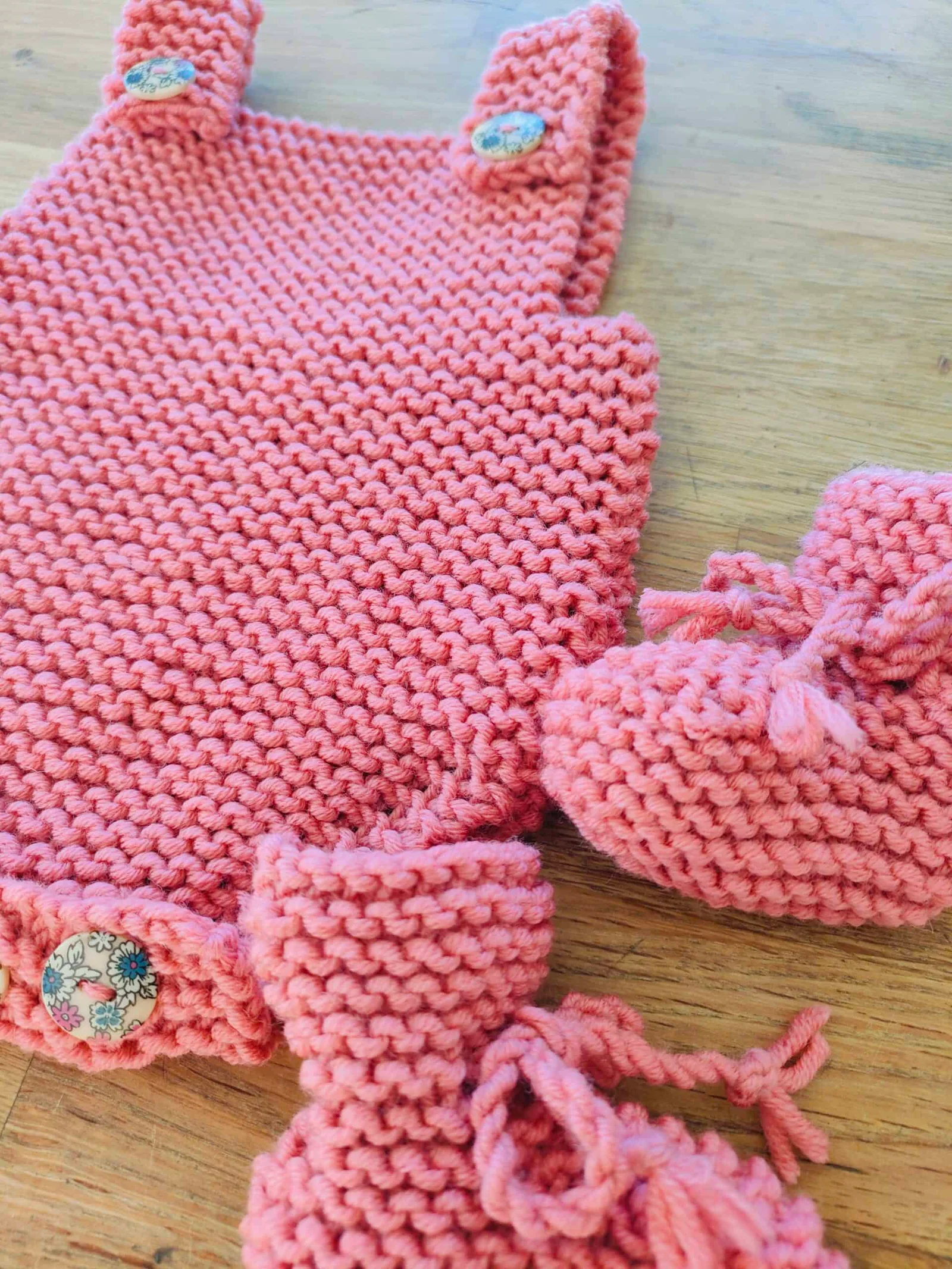 Ensemble « petit lutin » barboteuse et chaussons montants en pur mérinos – Tailles 0 à 6 mois – Nombreux coloris – Image 5