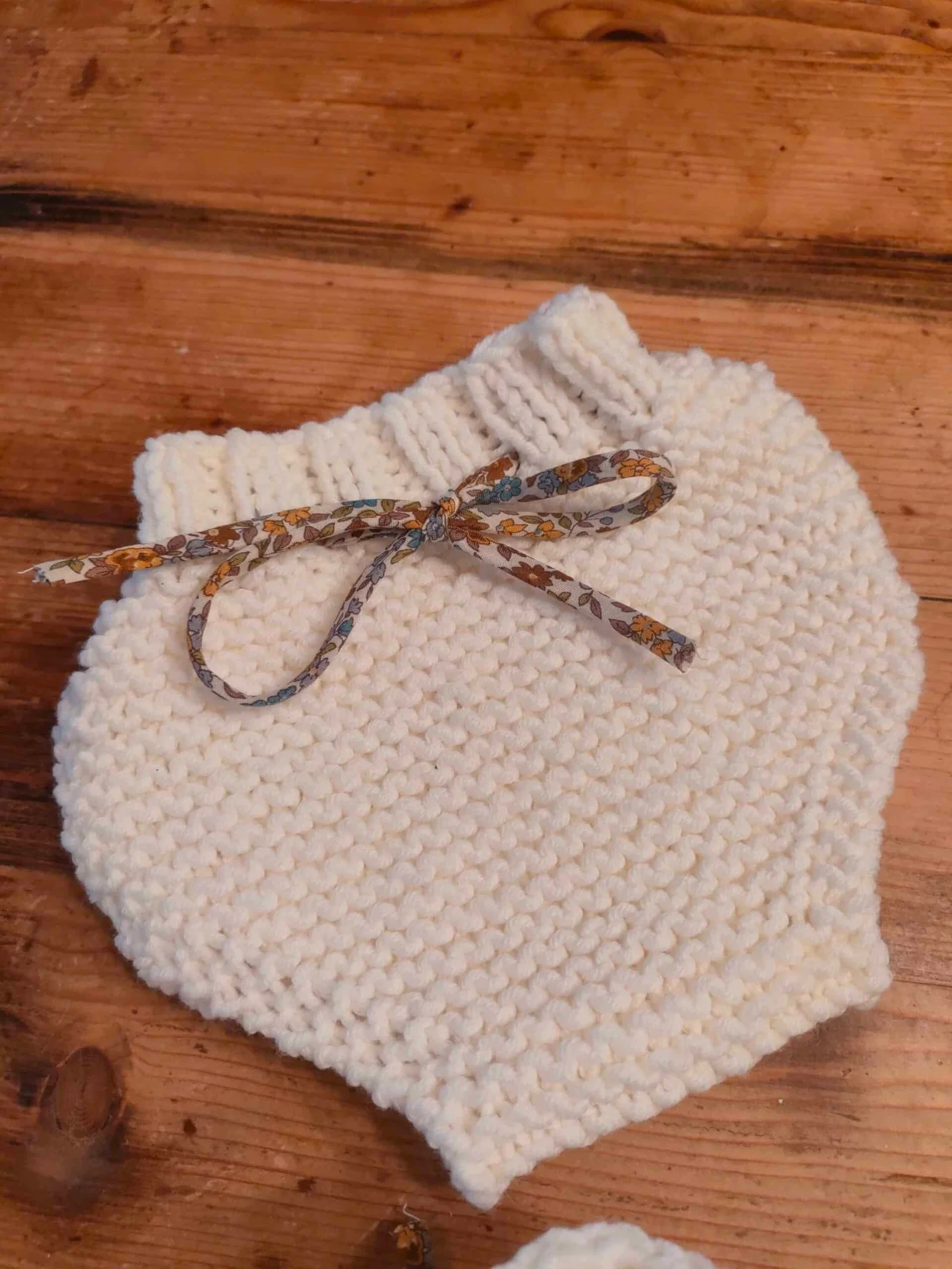 Bloomer « Léo-Léa » (taille naissance à 12 mois – aig n°5.5) – Image 2