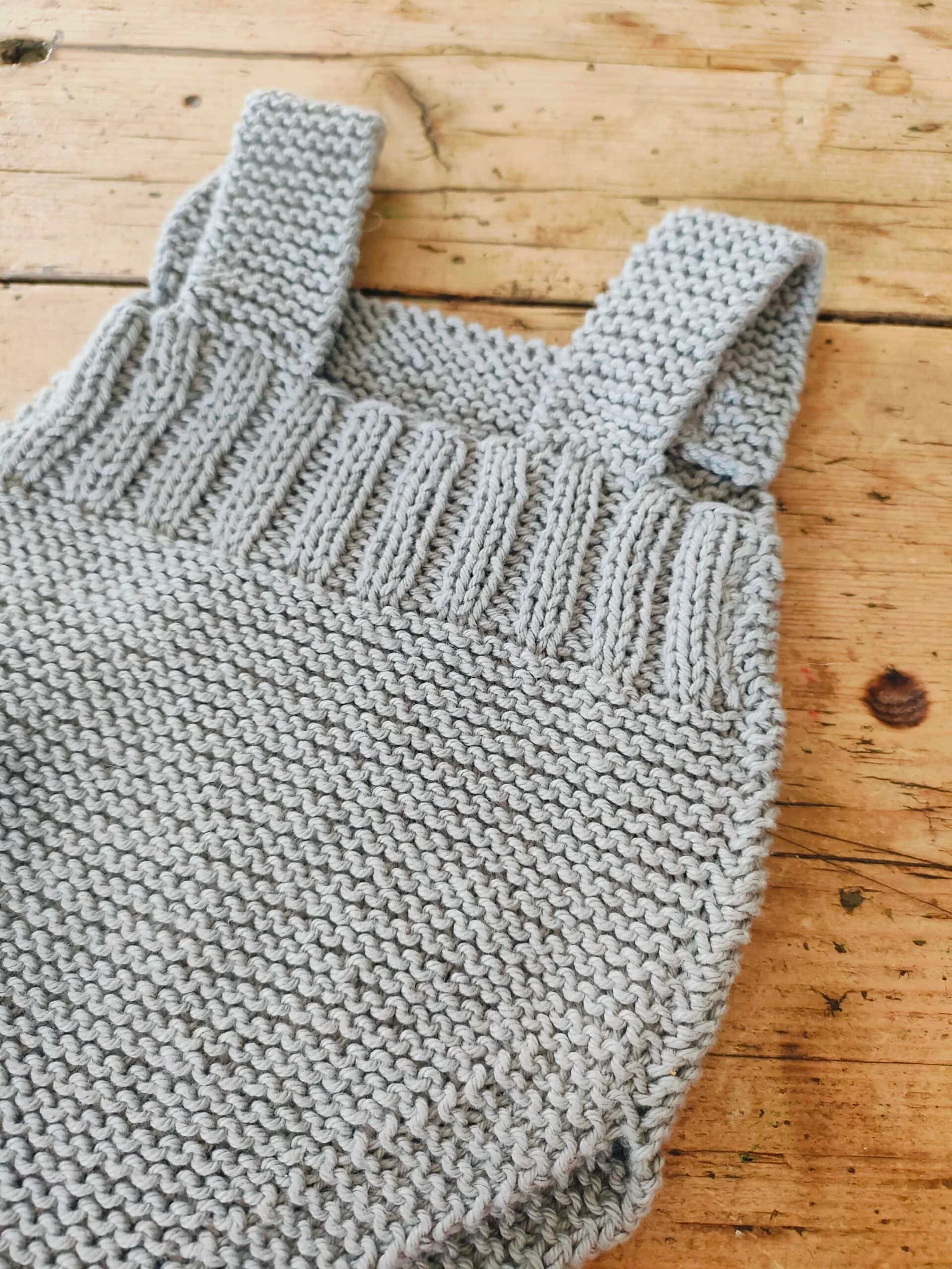 Barboteuse au point mousse en pur coton (taille naissance à 6 mois) – Image 5