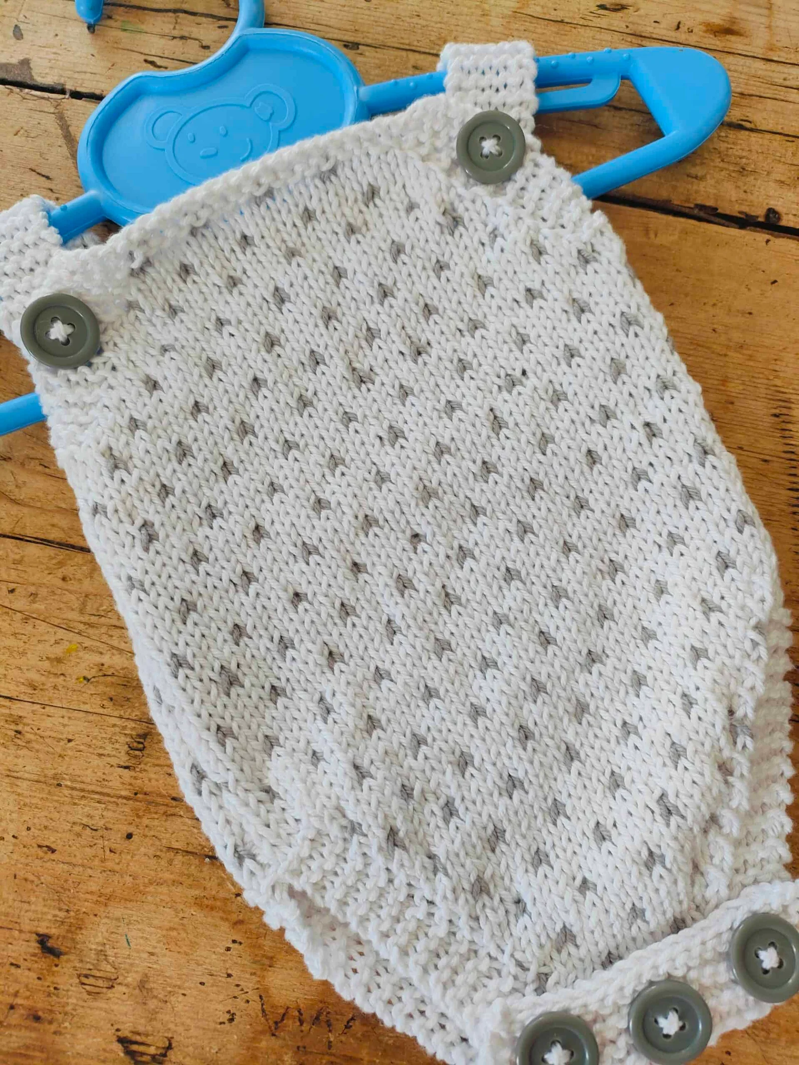 Barboteuse en coton motif jacquard (taille naissance) – Image 5