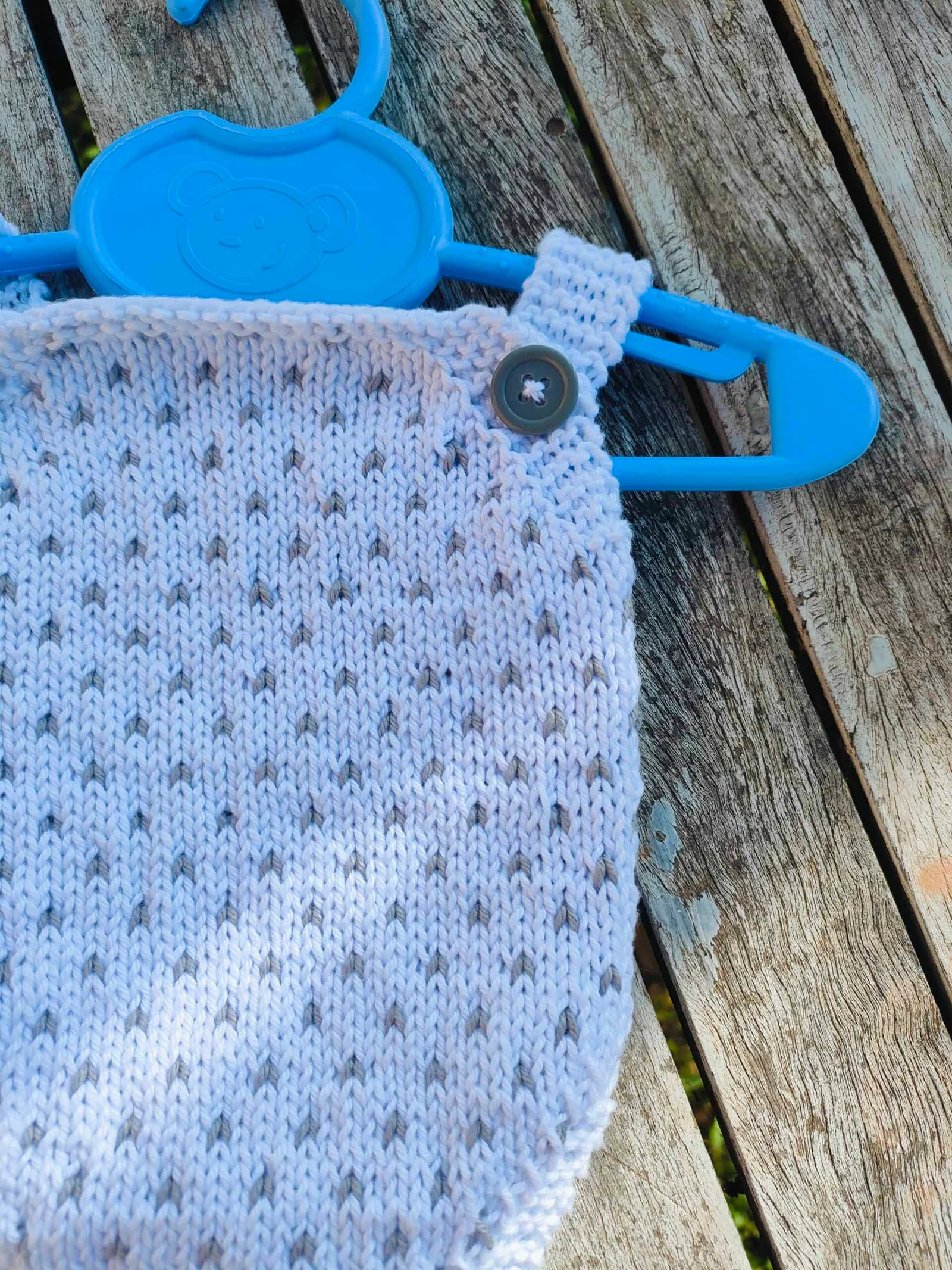 Barboteuse en coton motif jacquard (taille naissance) – Image 6