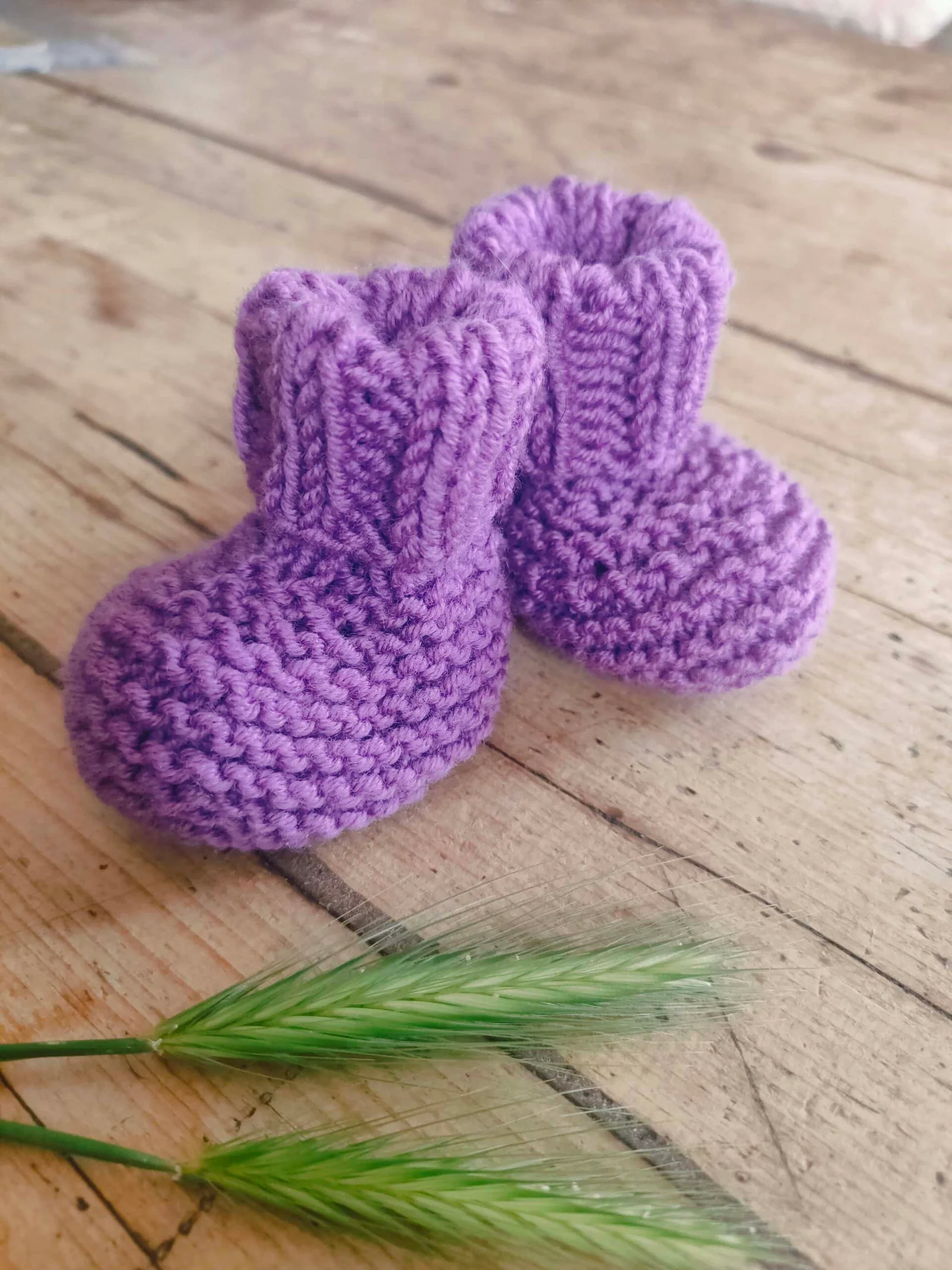 Chaussons montants en pur mérinos – taille 0-3 mois – Image 4