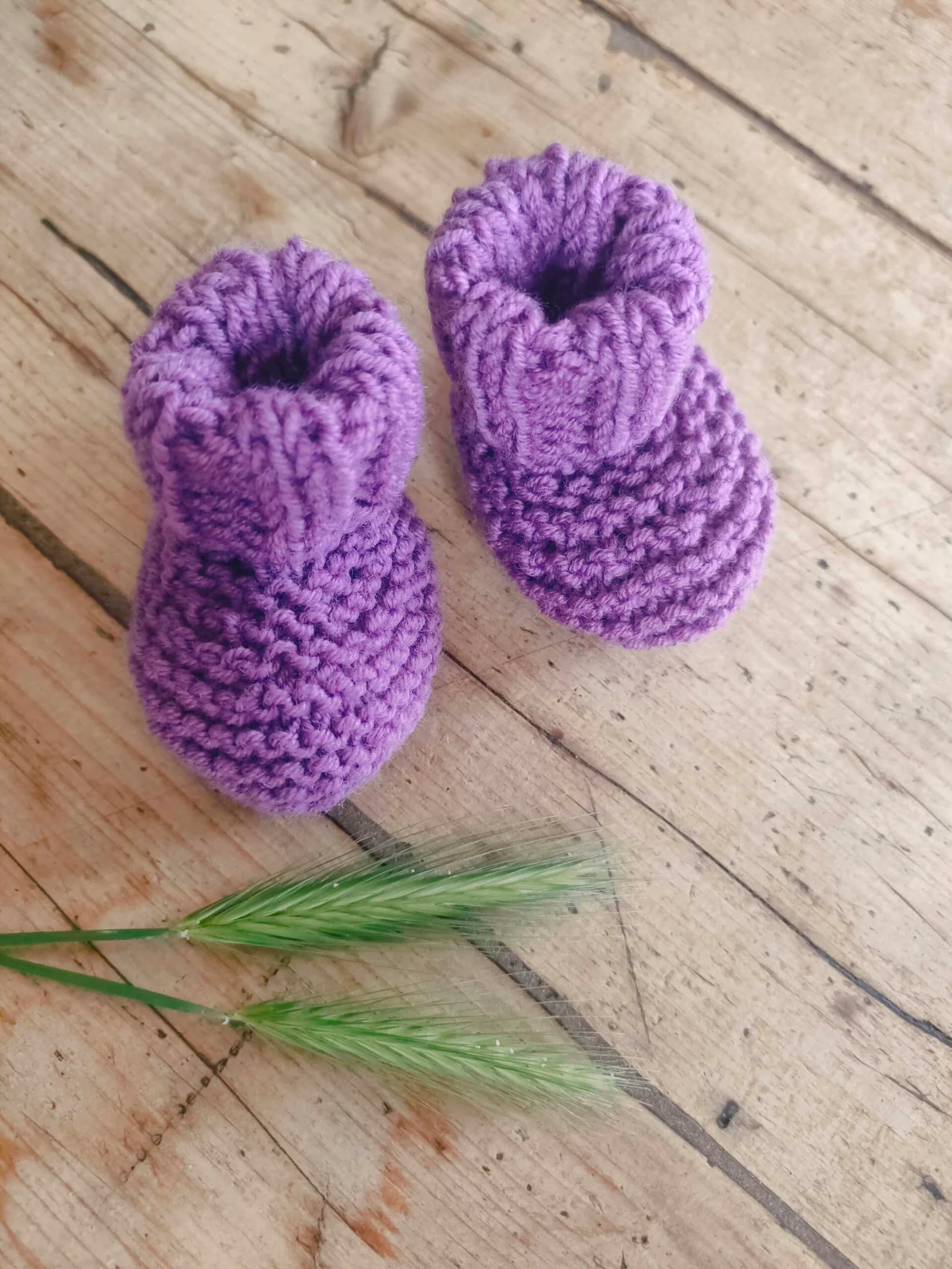 Chaussons montants en pur mérinos – taille 0-3 mois – Image 3