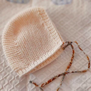 Béguin « Eglantine » écru – taille naissance-3 mois