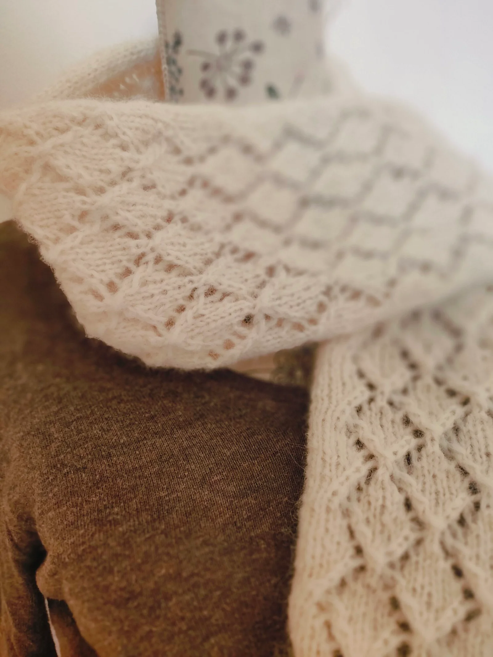 Petite écharpe en baby alpaga et mérinos – Image 8