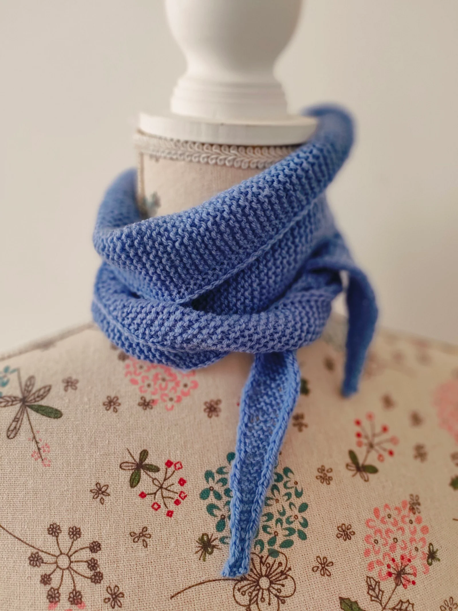 Le p’tit foulard en mérinos bleu lavande – Image 4