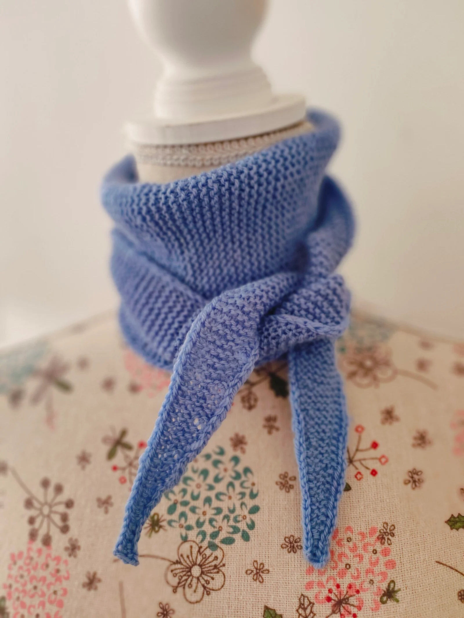 Le p’tit foulard en mérinos bleu lavande – Image 8