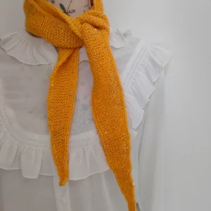 Le p’tit foulard d’été en chanvre ocre jaune