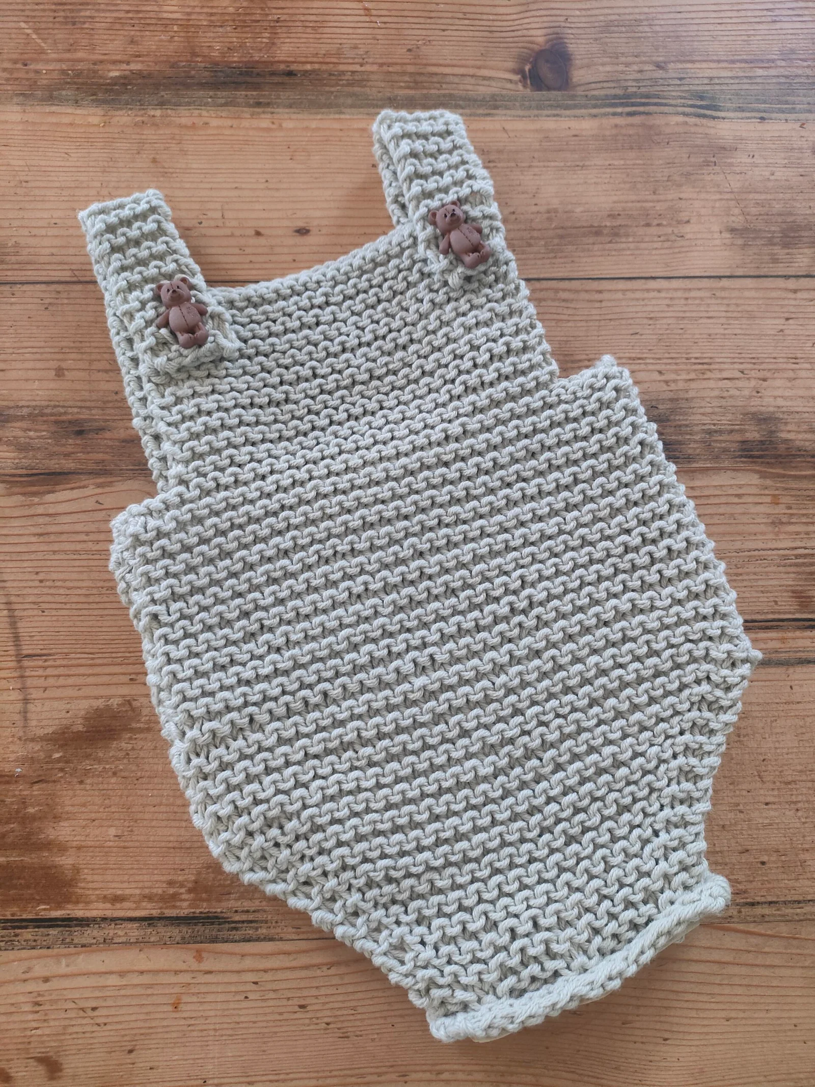 Barboteuse « petit lutin » en coton – taille 0-3 mois – « ourson » – Image 2
