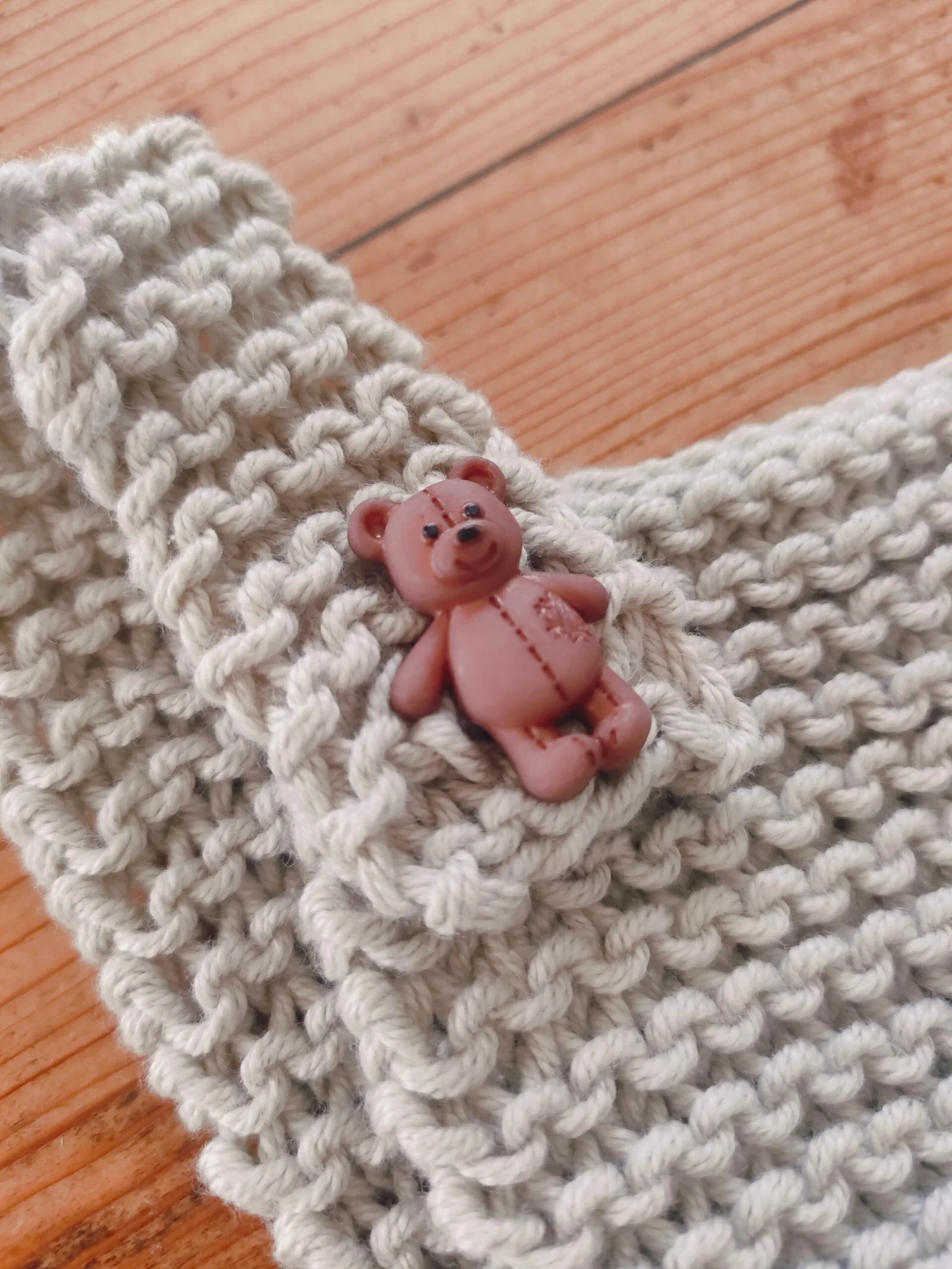 Barboteuse « petit lutin » en coton – taille 0-3 mois – « ourson » – Image 3