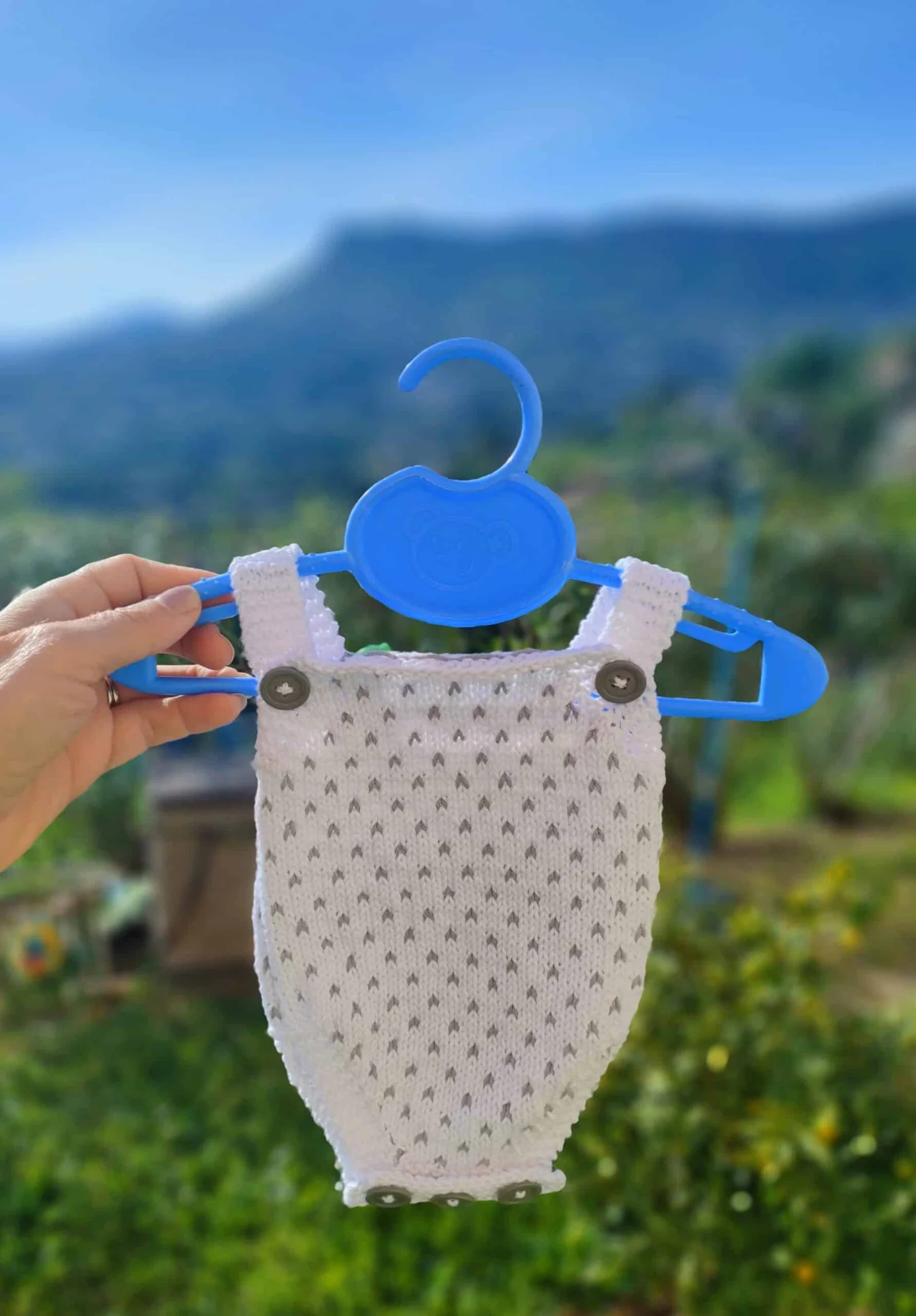 Barboteuse en coton motif jacquard (taille naissance) – Image 2