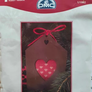 Kit complet de Noël à broder – maisonnette coeur