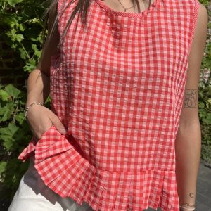 Débardeur vichy – rose