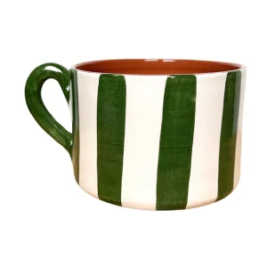 Mug large – rayures vert