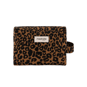 Trousse de toilette tournelle XL – léopard foncé