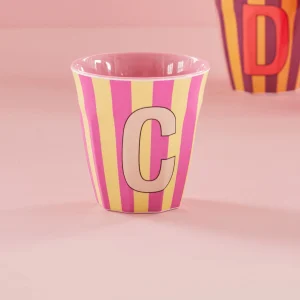 Gobelet mélamine lettre – pastel C