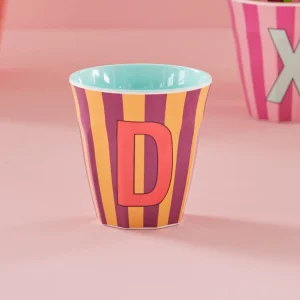 Gobelet mélamine lettre – pastel D