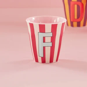 Gobelet mélamine lettre – pastel F