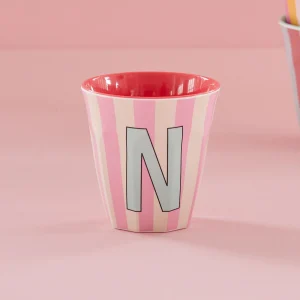 Gobelet mélamine lettre – pastel N
