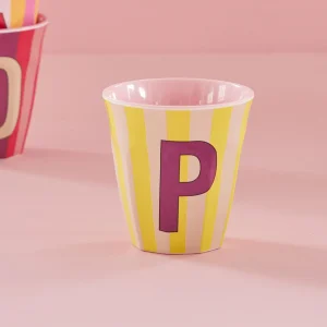 Gobelet mélamine lettre – pastel P