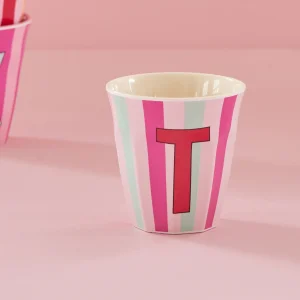 Gobelet mélamine lettre – pastel T