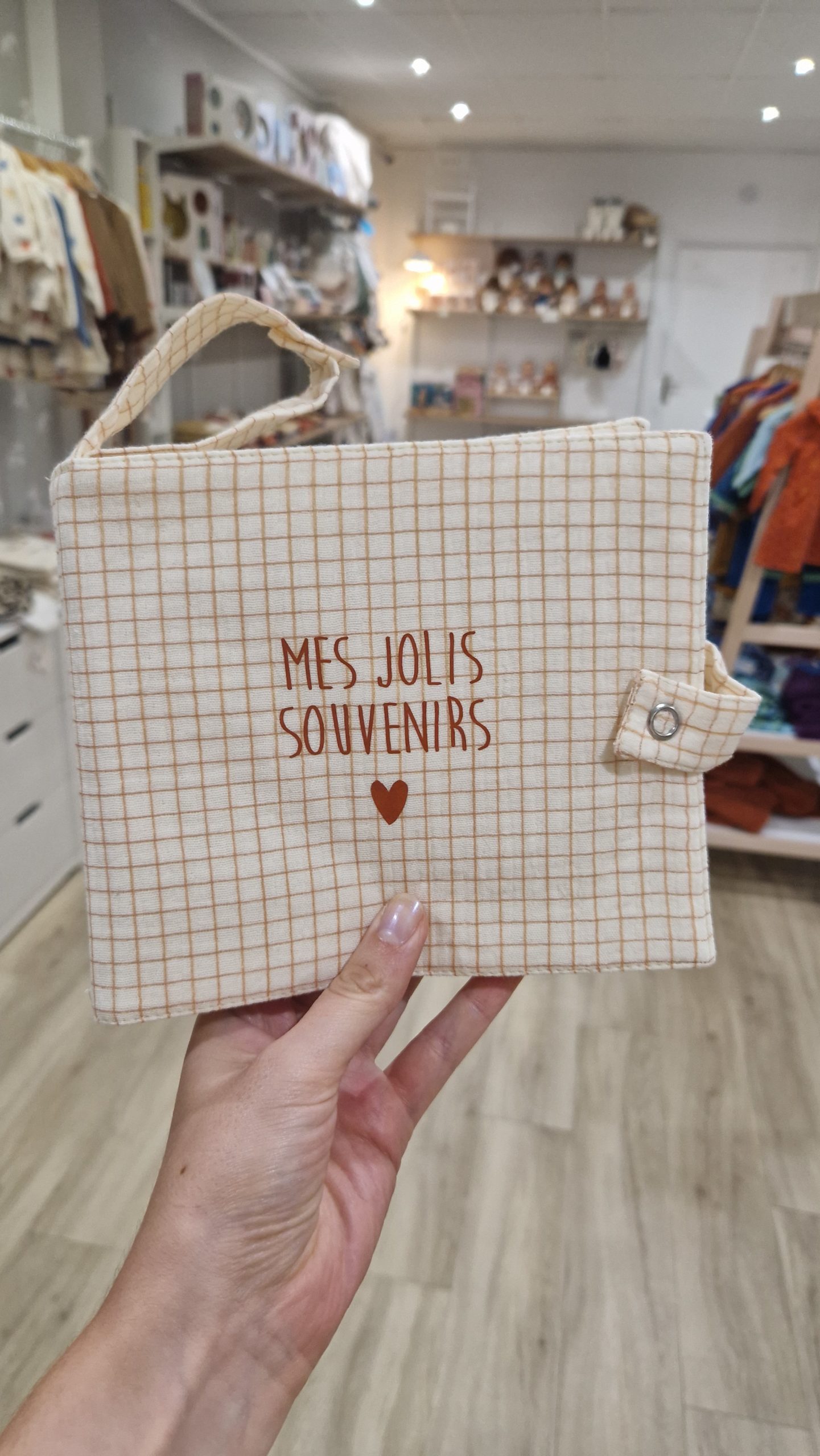 Mini album photo souvenirs | Petits carreaux