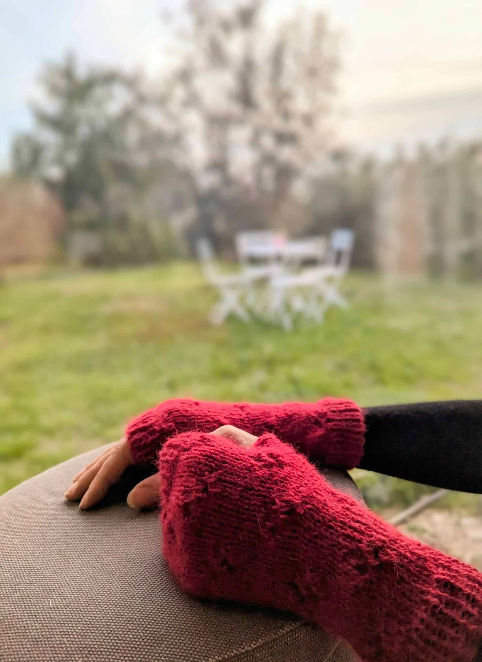 Mitaines « Fleur de lys » en alpaga – Image 2