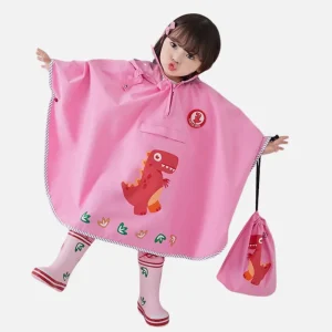 Poncho De Pluie Dinosaure Rose