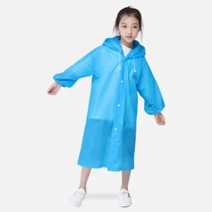 Poncho De Pluie Enfant Bleu