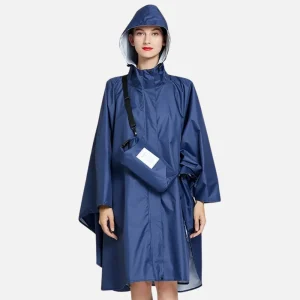 Poncho De Pluie Femme Bleu Marine