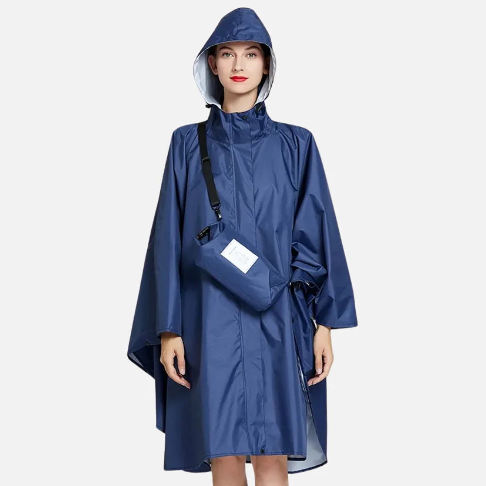 Poncho De Pluie Femme Bleu Marine