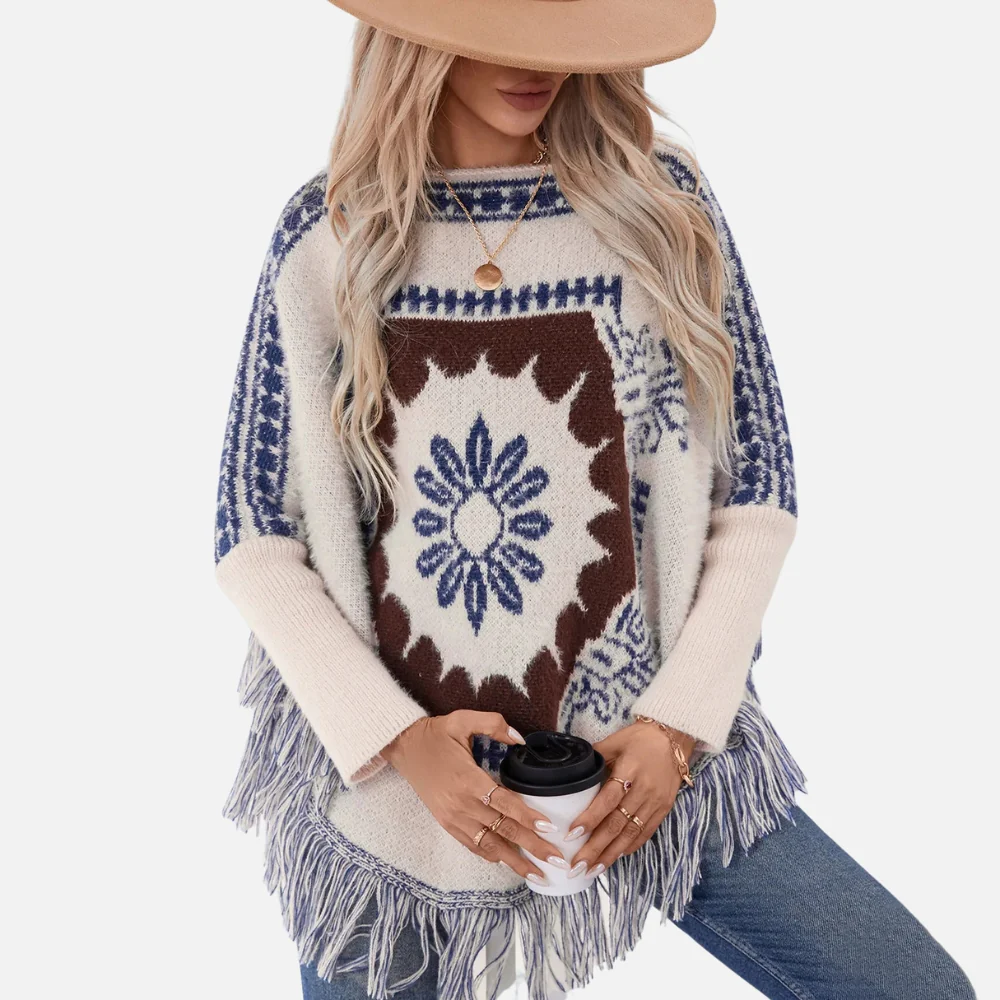 Poncho Ethnique Femme – Image 4
