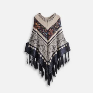 Poncho Ethnique Franges