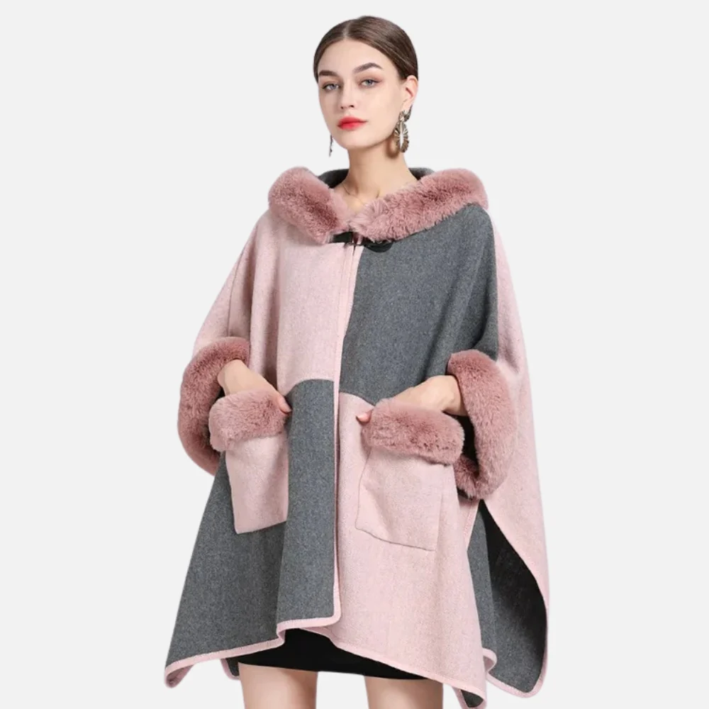 Poncho Femme Avec Fourrure – Image 6