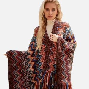 Poncho Femme Style Péruvien