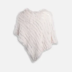 Poncho Fourrure Lapin Blanc
