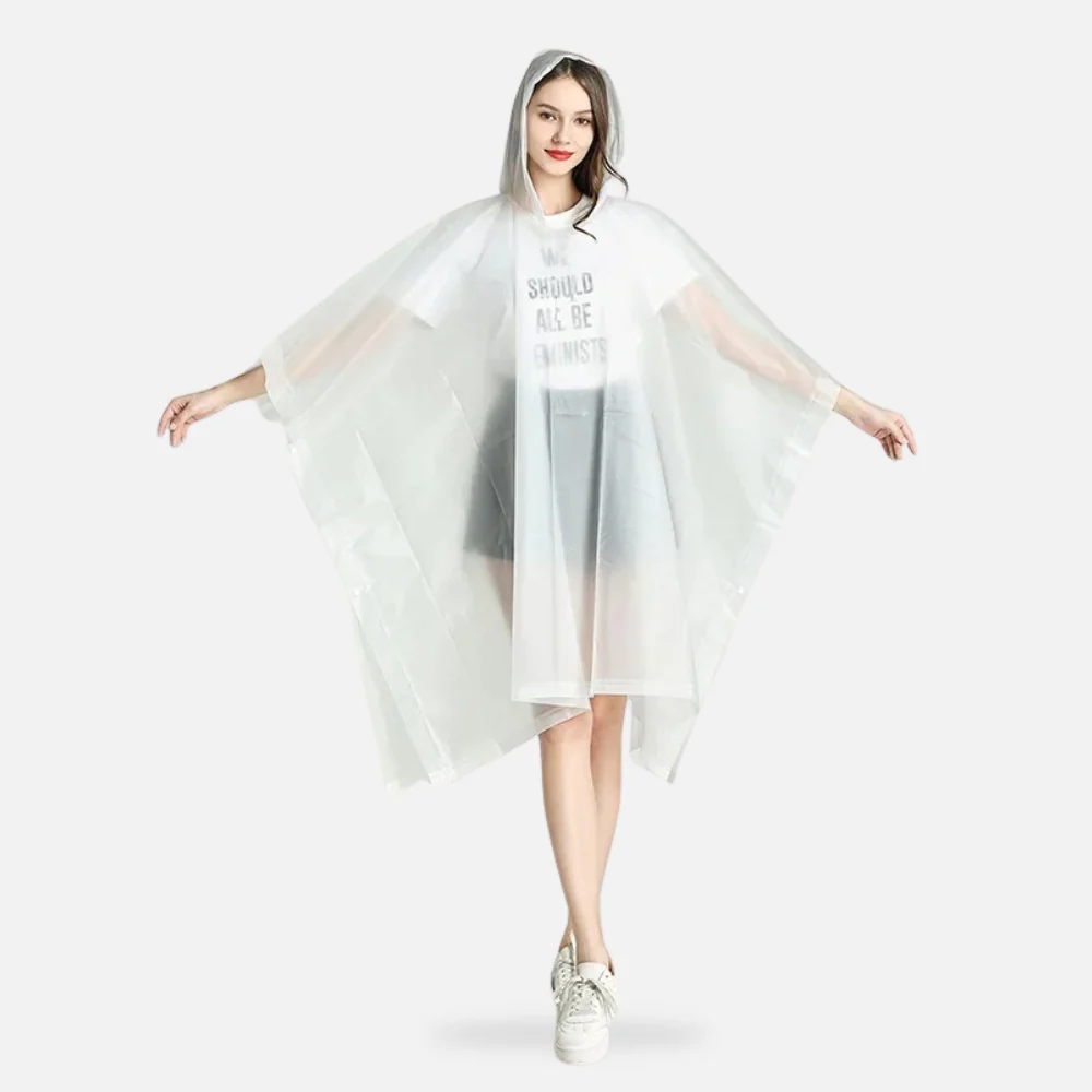 Poncho Imperméable Blanc – Image 3