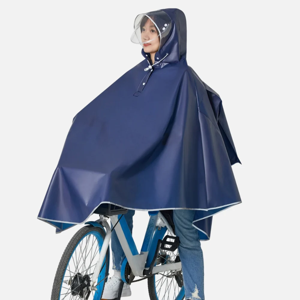 Poncho Imperméable Vélo Bandes Réfléchissantes – Image 3