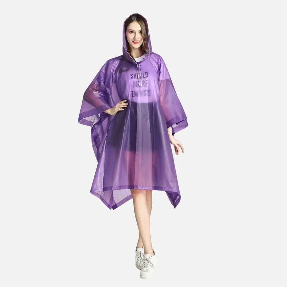 Poncho Imperméable Violet – Image 2