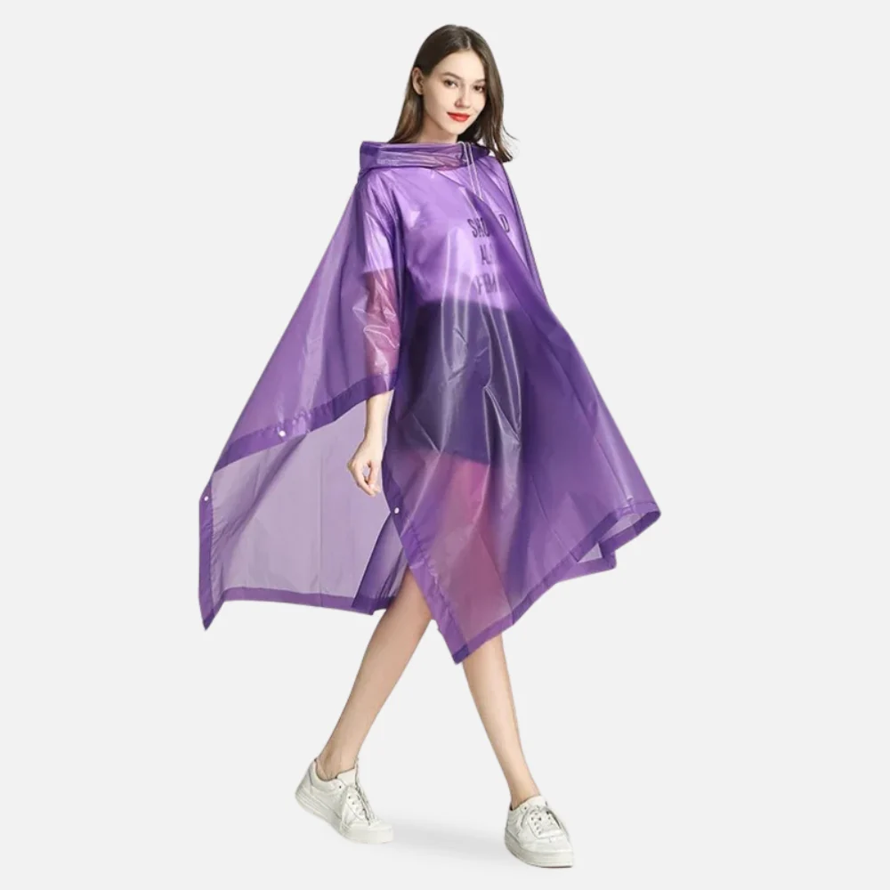 Poncho Imperméable Violet – Image 3
