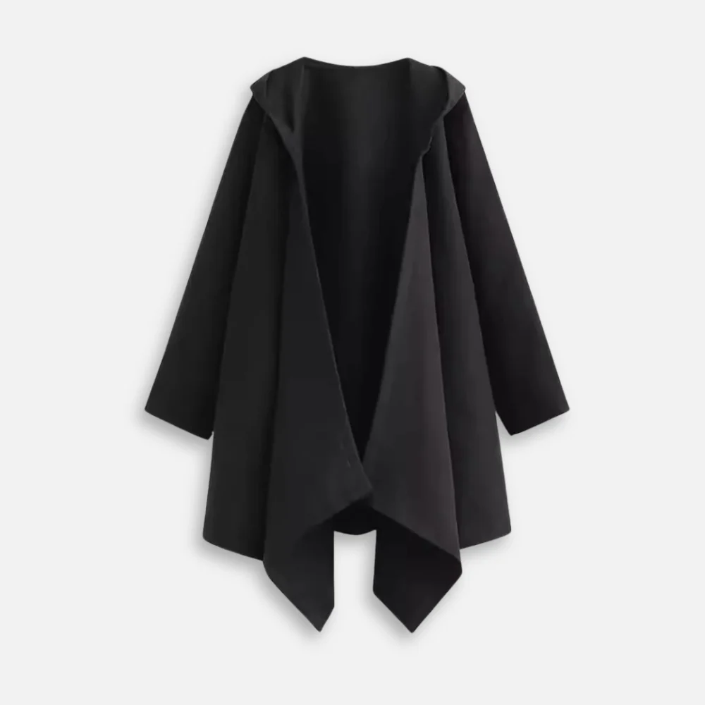 Poncho Noir À Capuche – Image 4