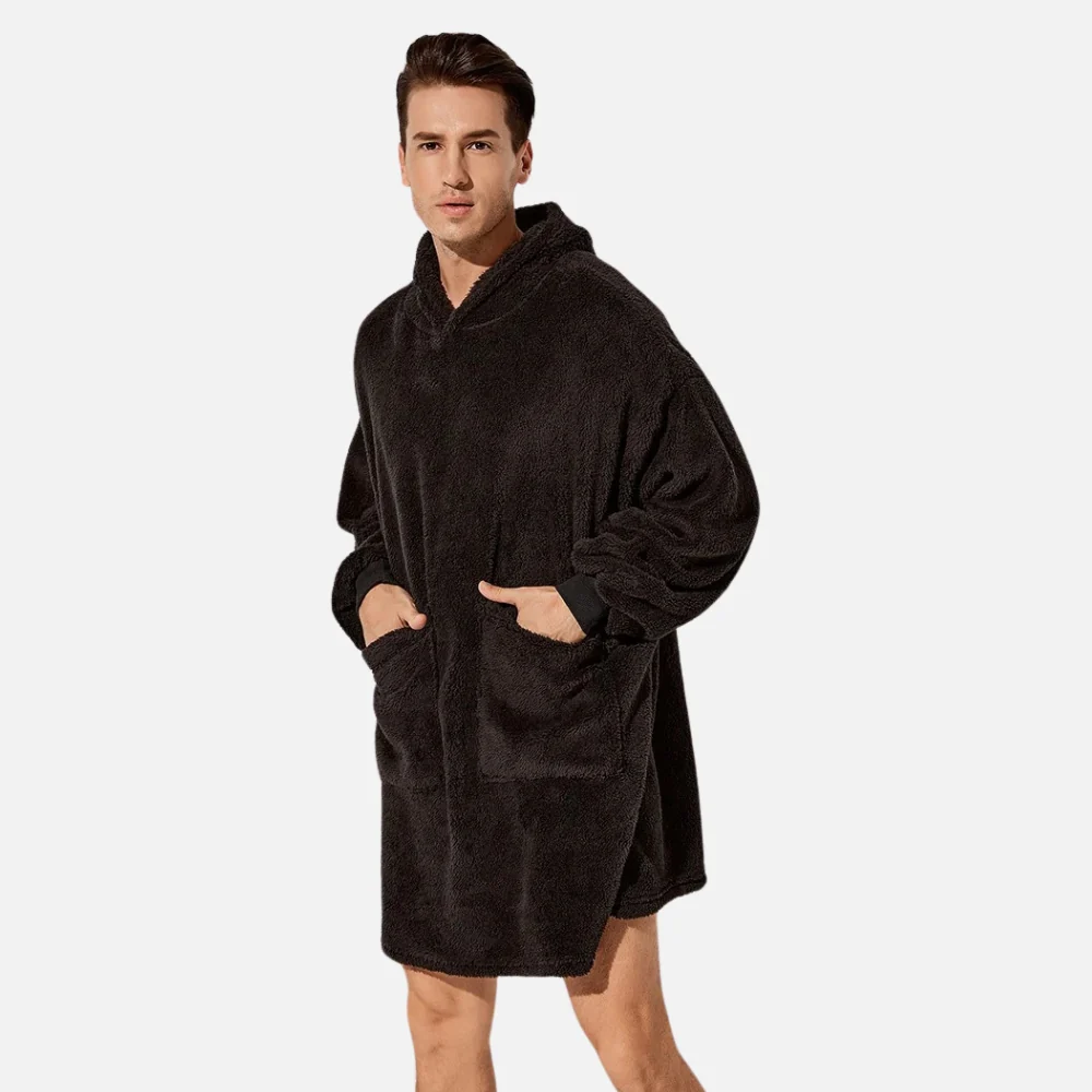 Poncho Plaid Polaire Homme