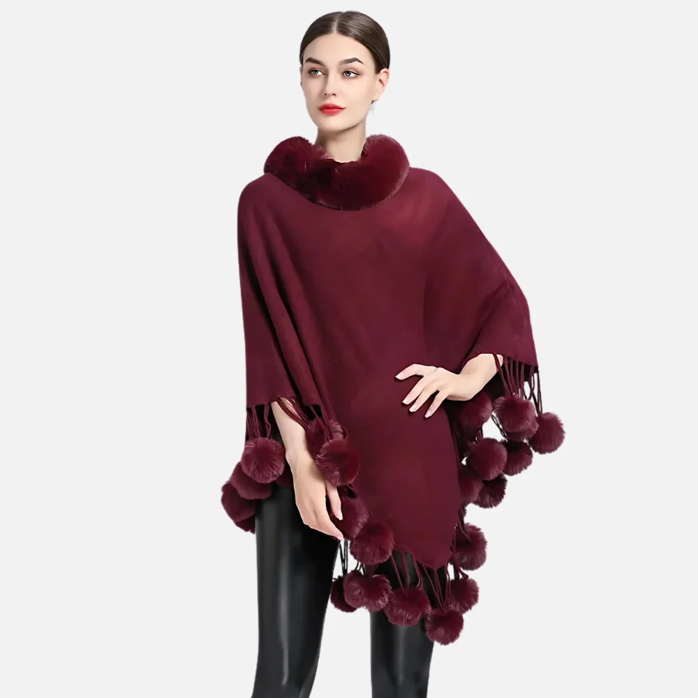 Poncho Femme Pompon – Image 3